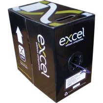 Excel Solid Cat5e Cable U/UTP PE External Grade Fca 305m Box - Black