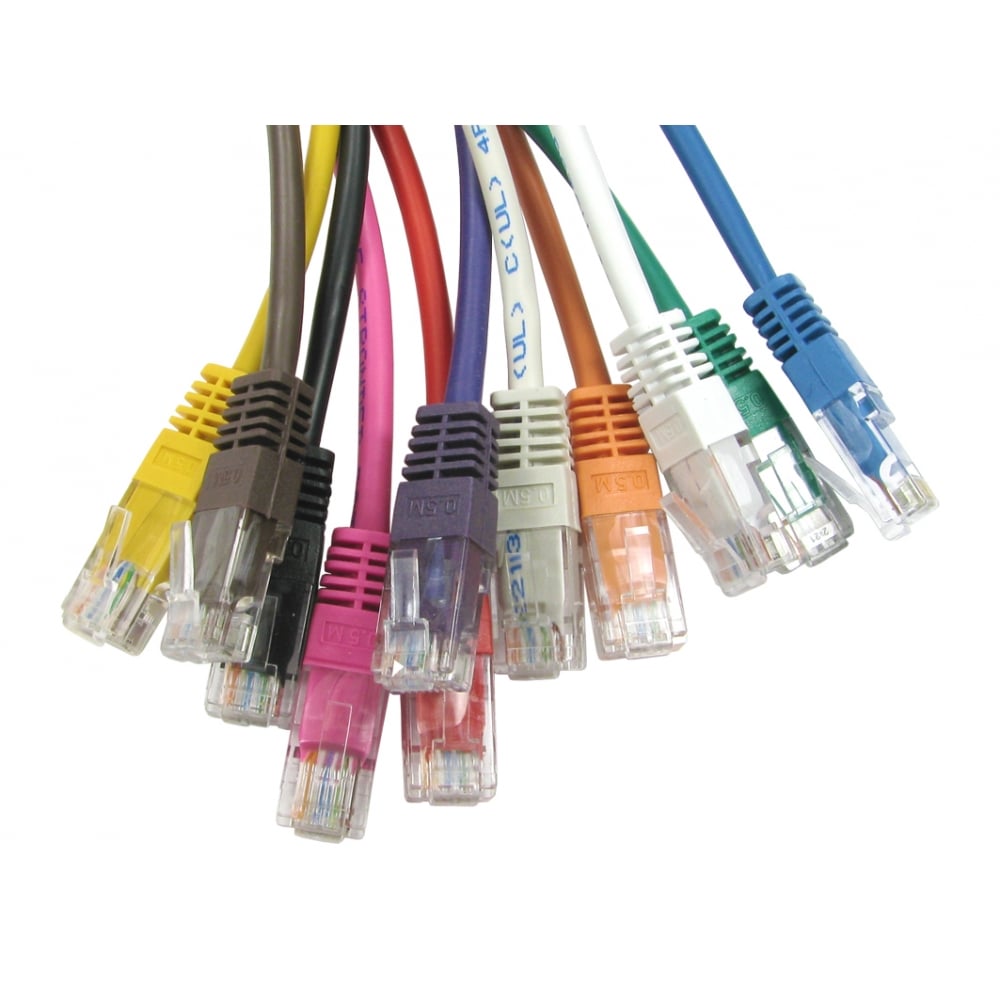 4-Pack 3 Feet CNE472190 Cat5e White Ethernet Patch Cable Snagless/Molded Boot 