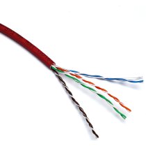 Excel Solid Cat5e Cable U/UTP LSOH Euroclass Dca 305m Box - Red