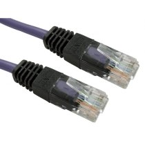 Cat5e Crossover Patch Leads 10m - Violet